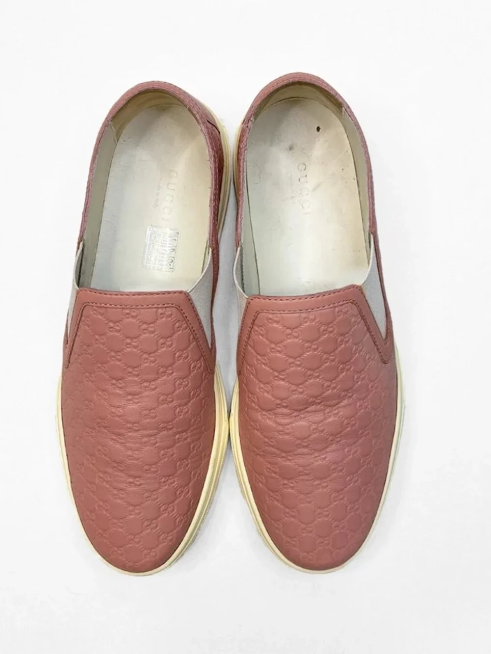 Gucci Women Soft Pink Micro Guccissima Leather Loafer Sneaker US 8 - Picture 8 of 8